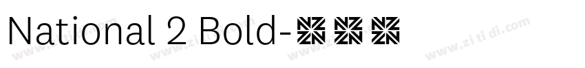 National 2 Bold字体转换